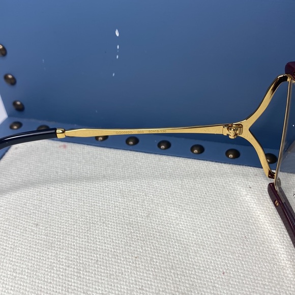 New- 🔥New GUCCI BUTTERFLY FASHION FRAMES GG0592S 003 RED/GOLD 60MM - Picture 12 of 16